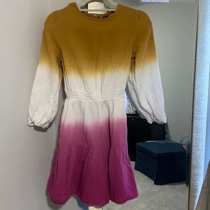 Target long sleeve cotton dress ombre